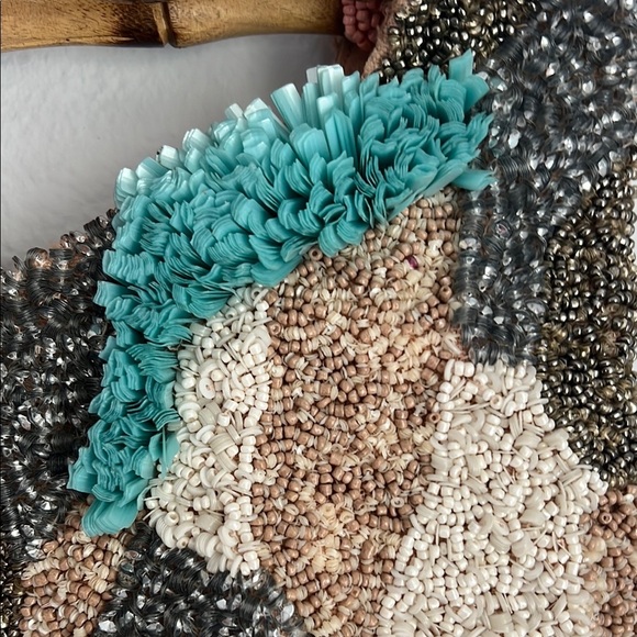 Antik Kraft | Beaded Hand Bag w/ Bamboo Handles - Picture 5 of 8